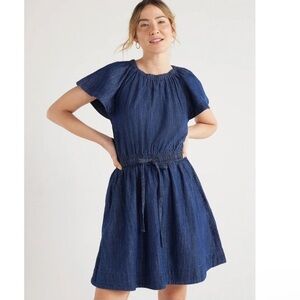Free Assembly Denim Cotton‎ Blue Dress Size Medium